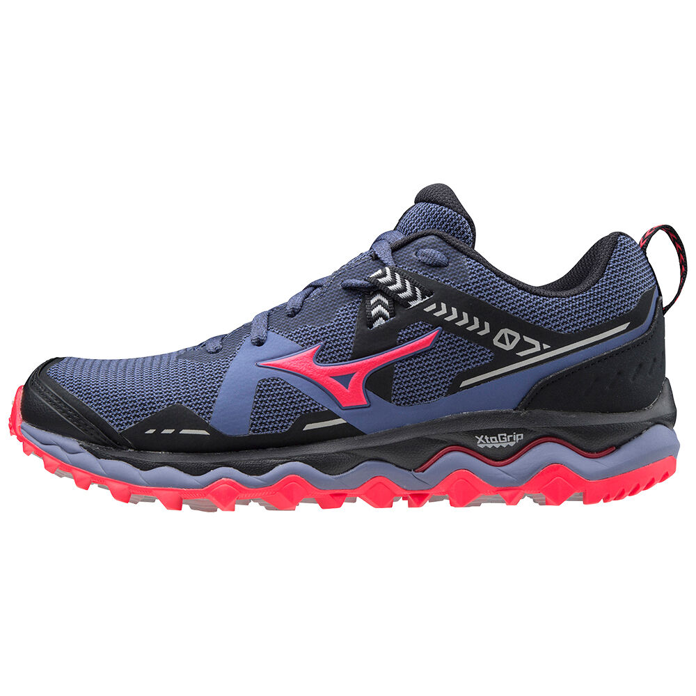 Mizuno Women's Wave Mujin 7 Trail Running Shoes Blue/Black/Pink (J1GK207038-EZL)